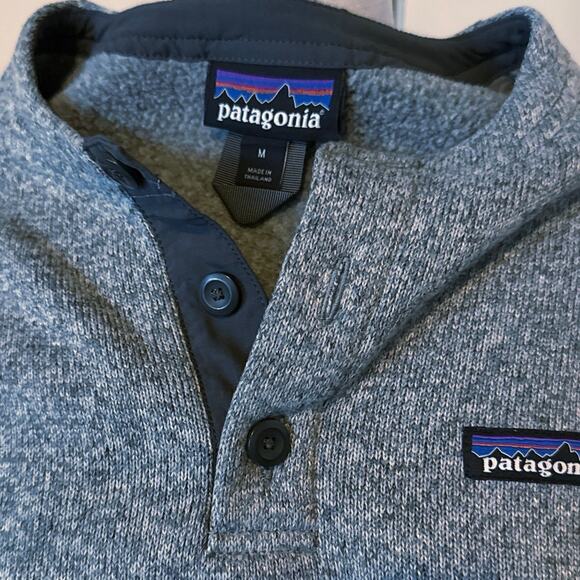Patagonia Men's Better Sweater Henley Gray Pullover SZ Medium - Picture 2 of 5